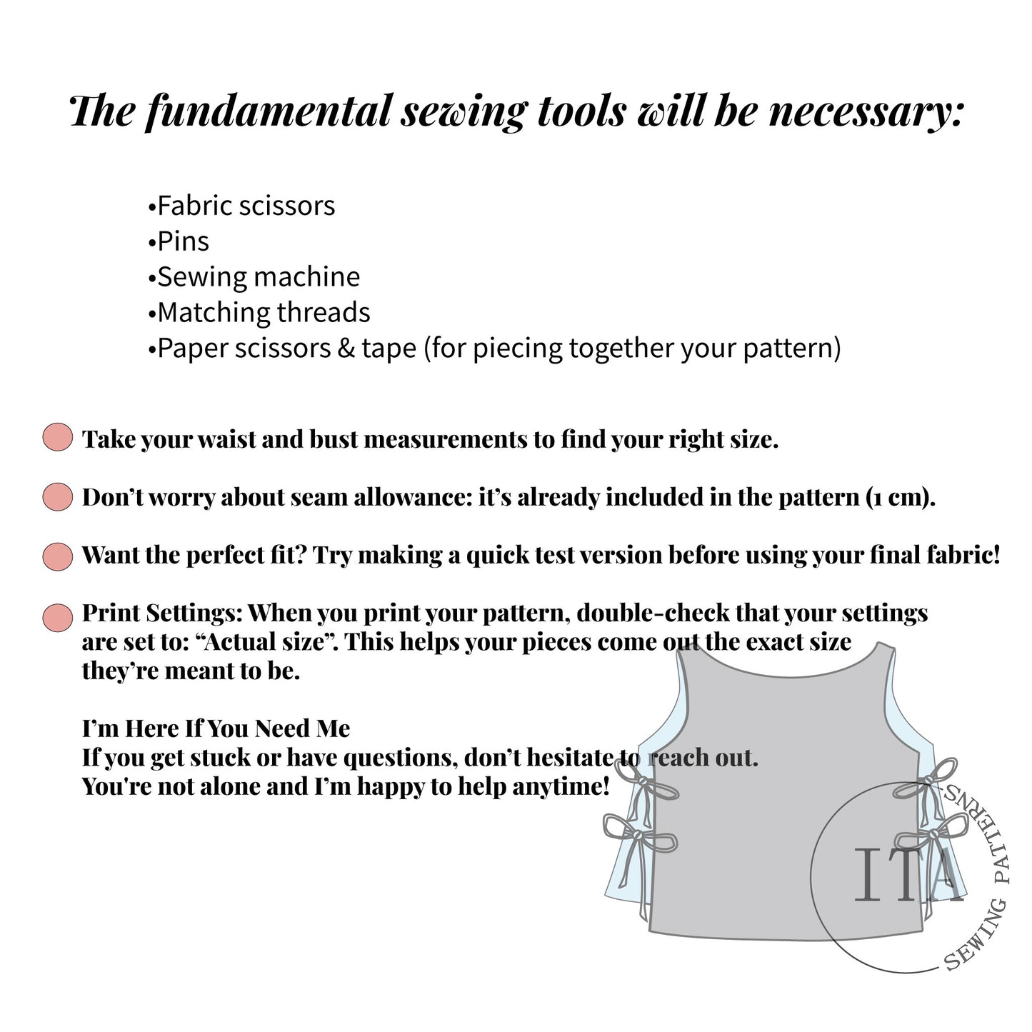 Pixie Side Tie Top - Sewing Pattern