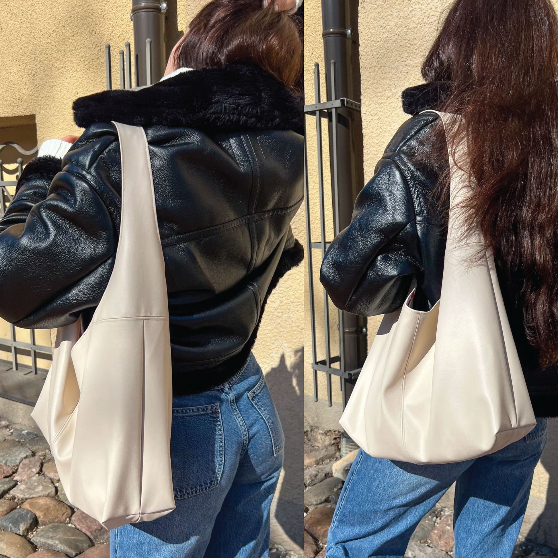 Leather Slouchy Bag Sewing Pattern DIY – ItaSewingPatterns