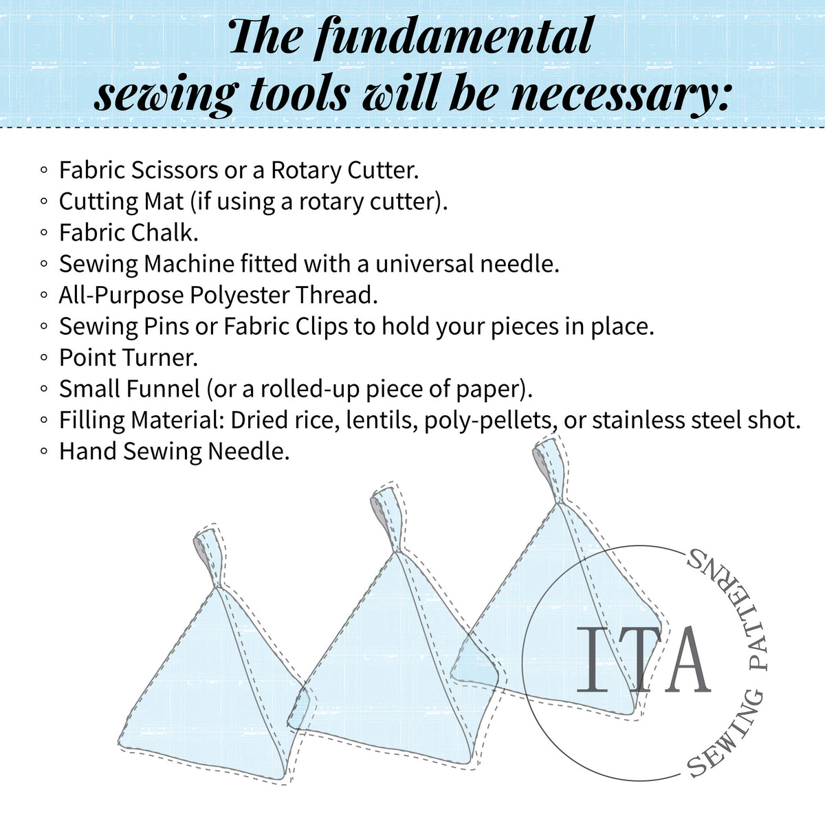 Sewing Weights Quick DIY - Beginner PDF Sewing Pattern – ItaSewingPatterns