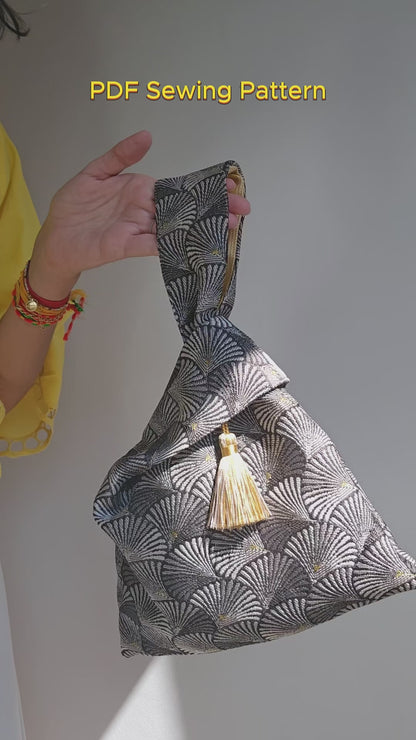 Japanese Knot Bag Sewing Pattern – 3 Styles, 3 Sizes